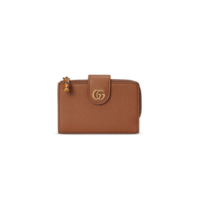 GUCCI MEDIUM DOUBLE G WALLET WITH BAMBOO 739498 (13*8.5*2cm)